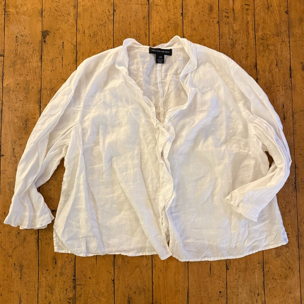 100% Linen White Top